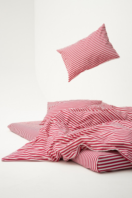 КПБ Urban Family Малиновый полоса перкаль